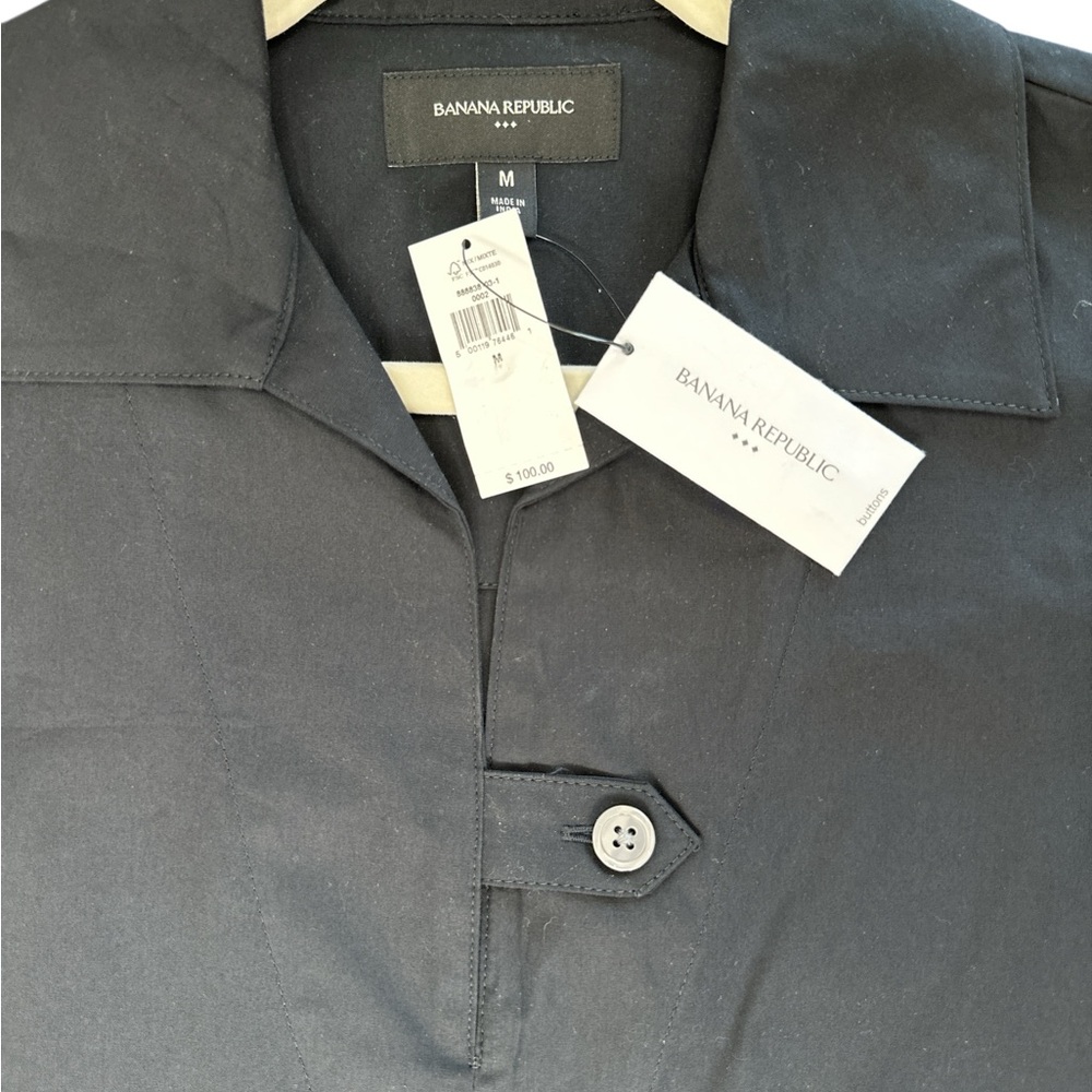 NWT Banana Republic Women's Black Sleveless Dress Size M perfect for summer - Picture 7 of 10